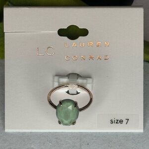 Lauren Conrad Rose Gold Tone Blue Stone Ring Size 7 only